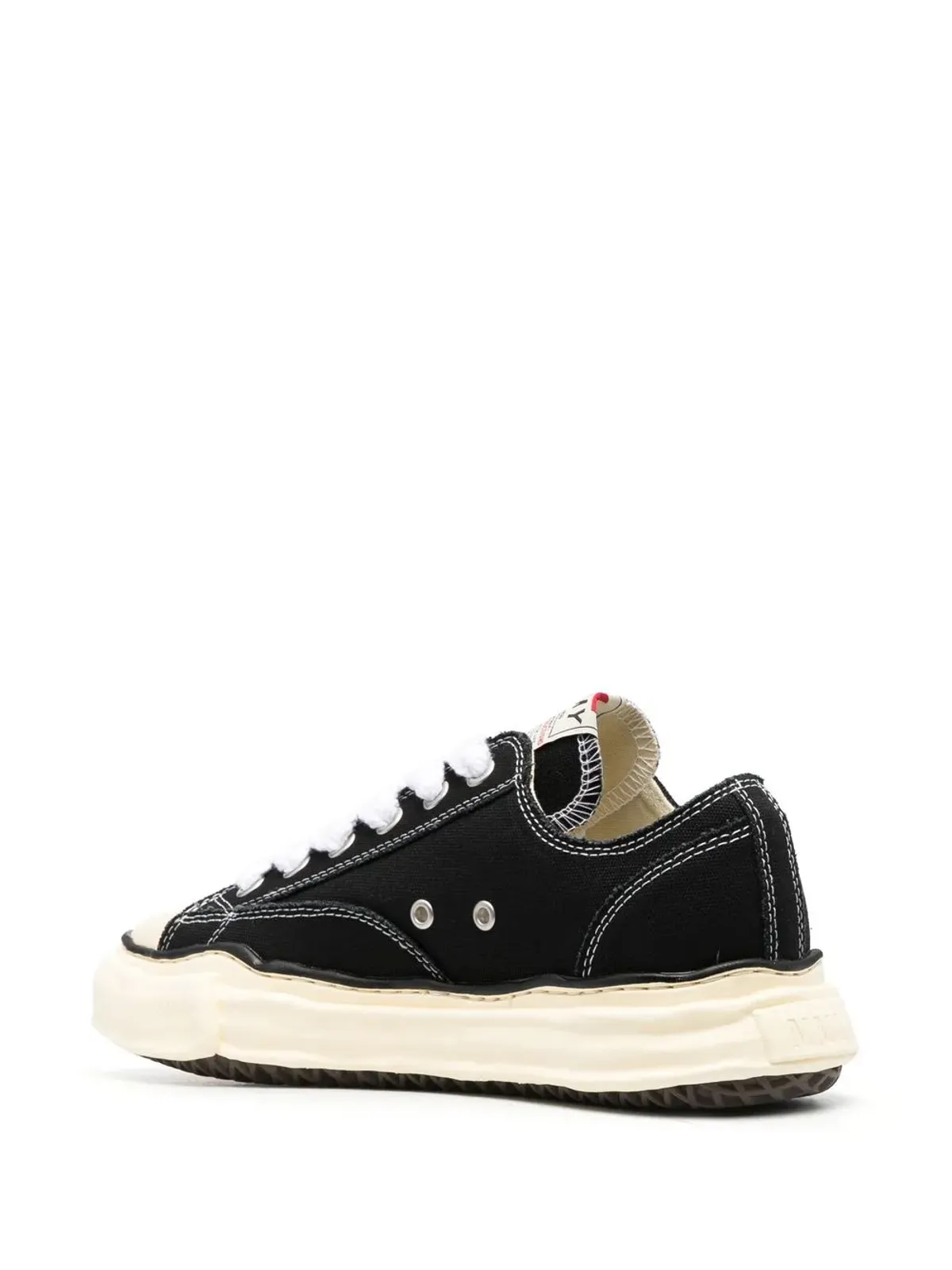 Maison MIHARA YASUHIRO ロゴパッチ レースアップ スニーカー - 画像3