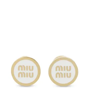 Miu Miu ロゴエンボスドスタッドピアス - サムネイル1