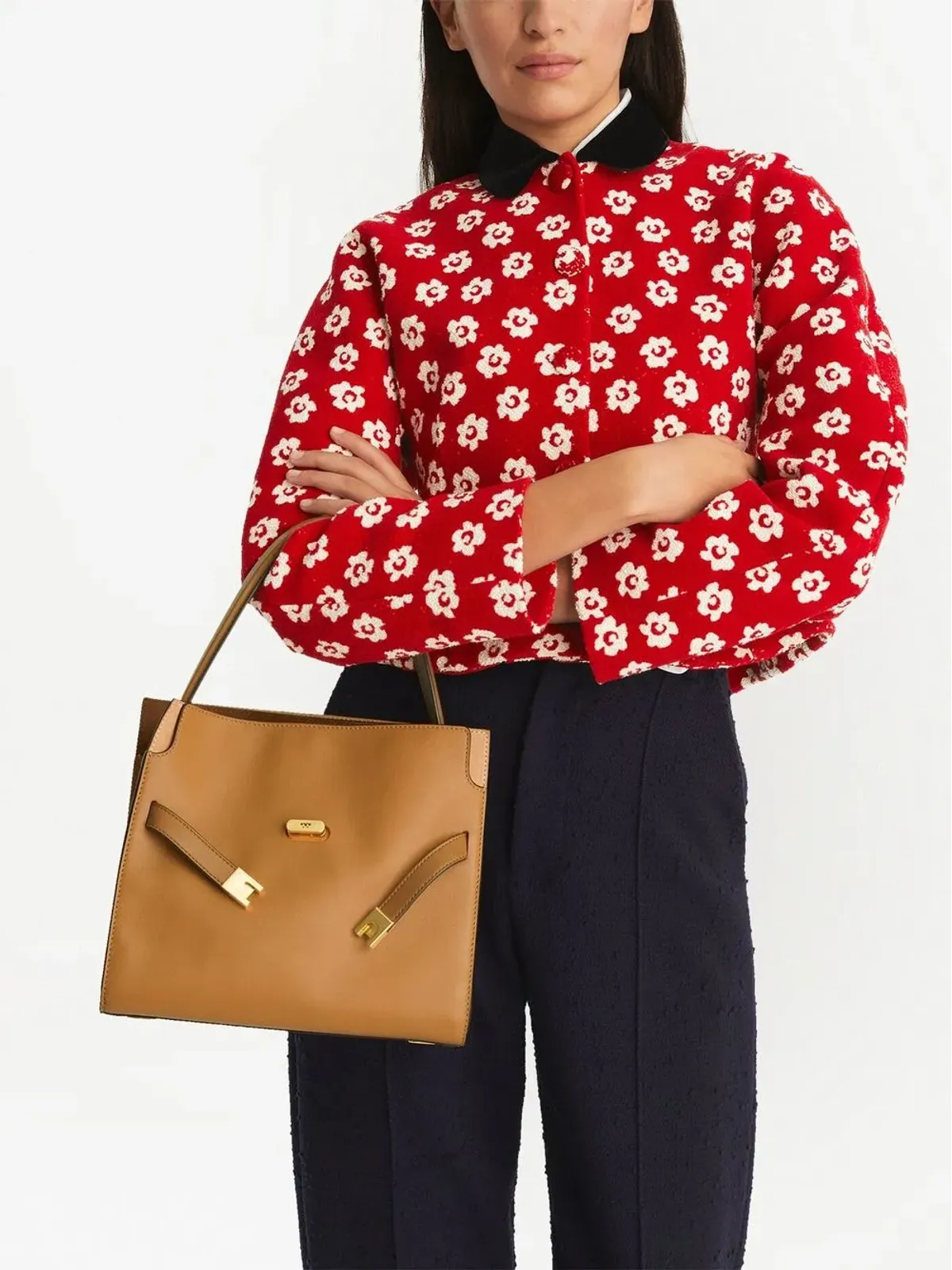 Tory Burch 小型 Lee Radziwill クロスボディバッグ - ブラウン - 画像2
