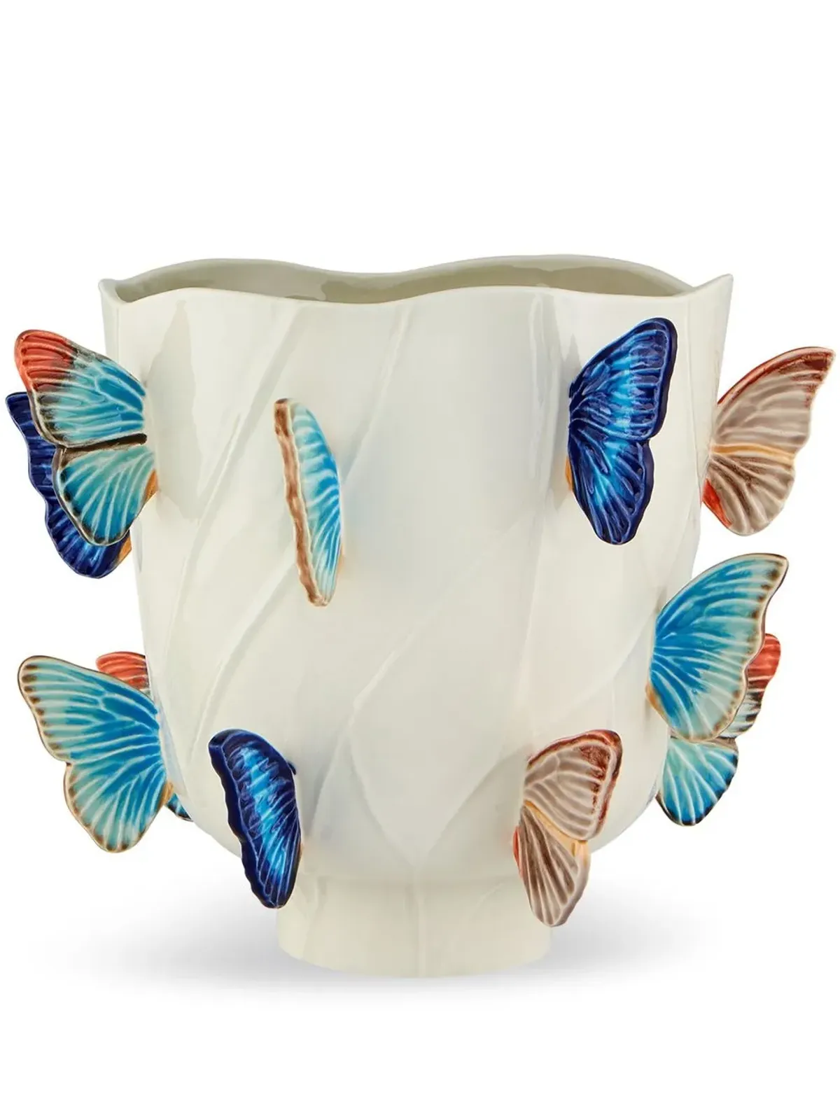 Bordallo Pinheiro 'Cloudy Butterflies' vase - Neutrals - 画像1