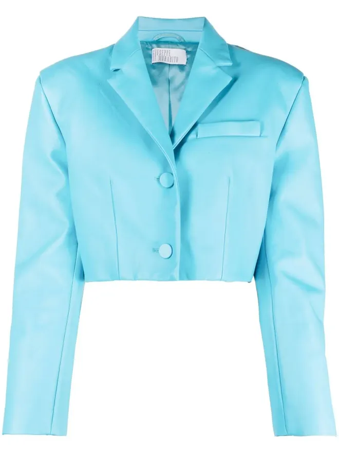 GIUSEPPE DI MORABITO Giuseppe Di Morabito シングルブレスト クロップド ブレザー（ブルー）の商品画像