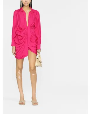 Jacquemus La Robe Bahia ドレープシャツドレス - サムネイル2