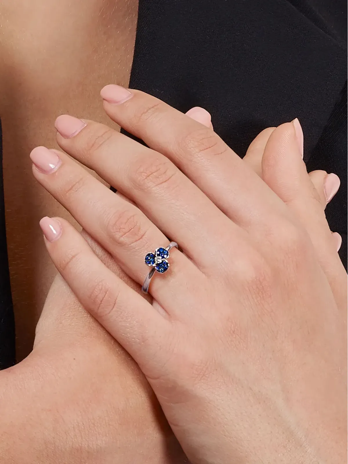 LEO PIZZO キャンディ フローラ サファイア リング 18Kホワイトゴールド - 画像4