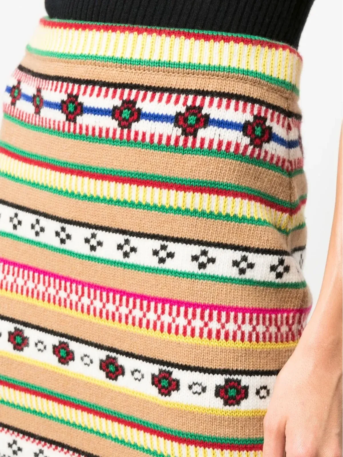 Kenzo インターシャ編み ハイウエストスカート - 画像5