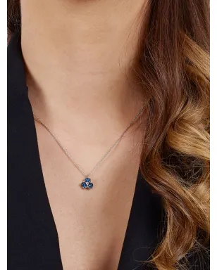 LEO PIZZO キャンディ フローラ ダイヤモンドとサファイア ペンダント ネックレス - サムネイル4