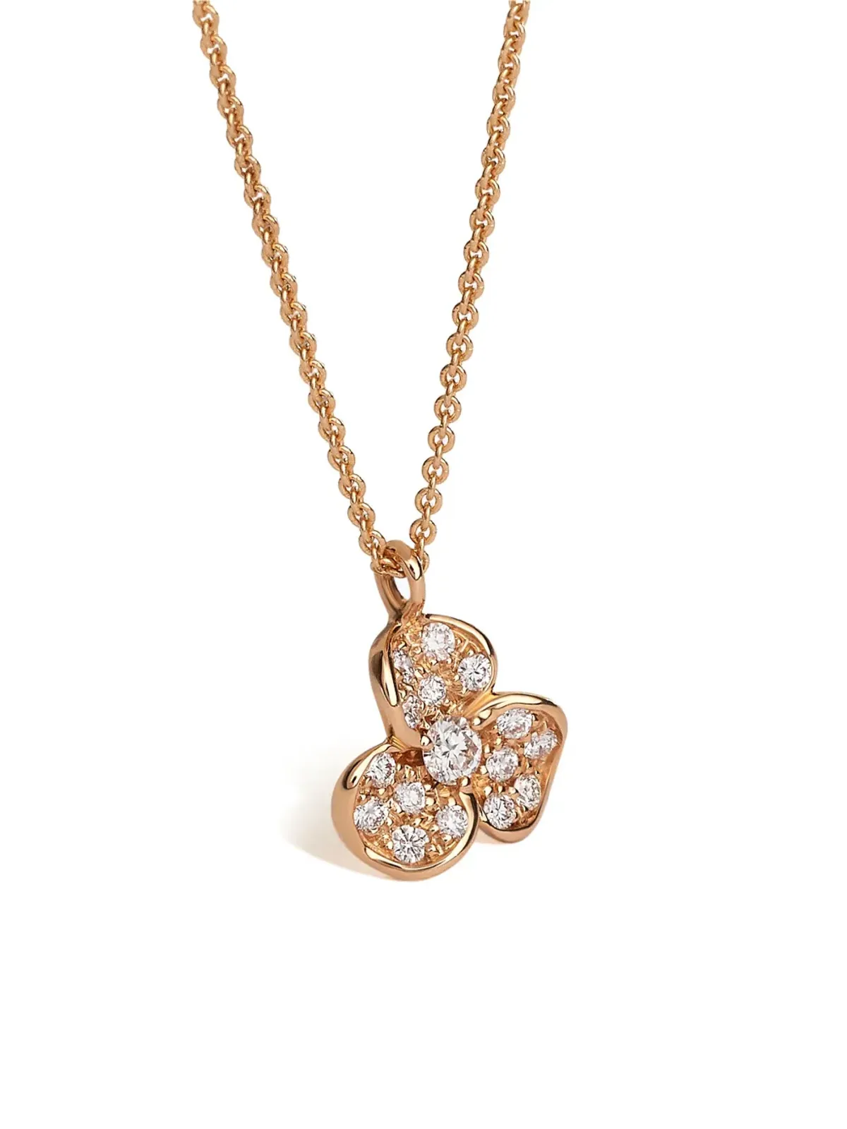 LEO PIZZO 18Kローズゴールド Candy Flora ダイヤモンド ペンダントネックレス - 画像3