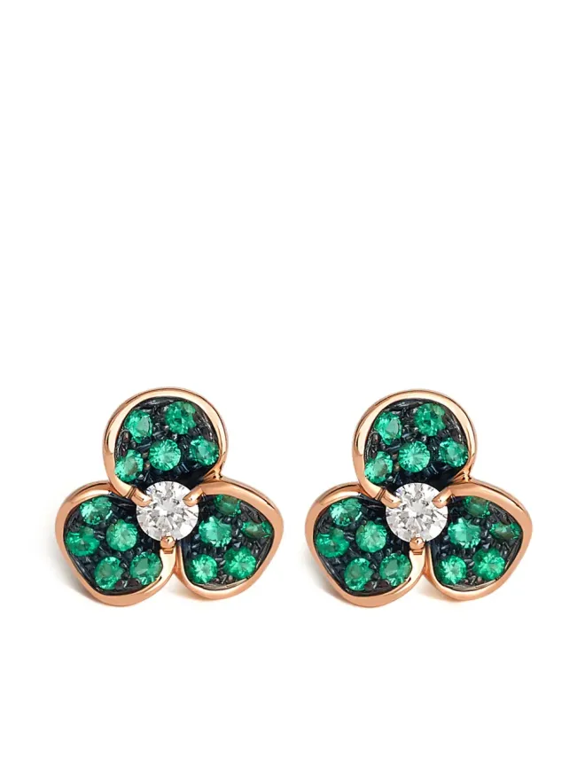 LEO PIZZO LEO PIZZO 18K ローズゴールド Candy Flora エメラルド ピアスの商品画像