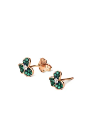 LEO PIZZO 18K ローズゴールド Candy Flora エメラルド ピアス - サムネイル2