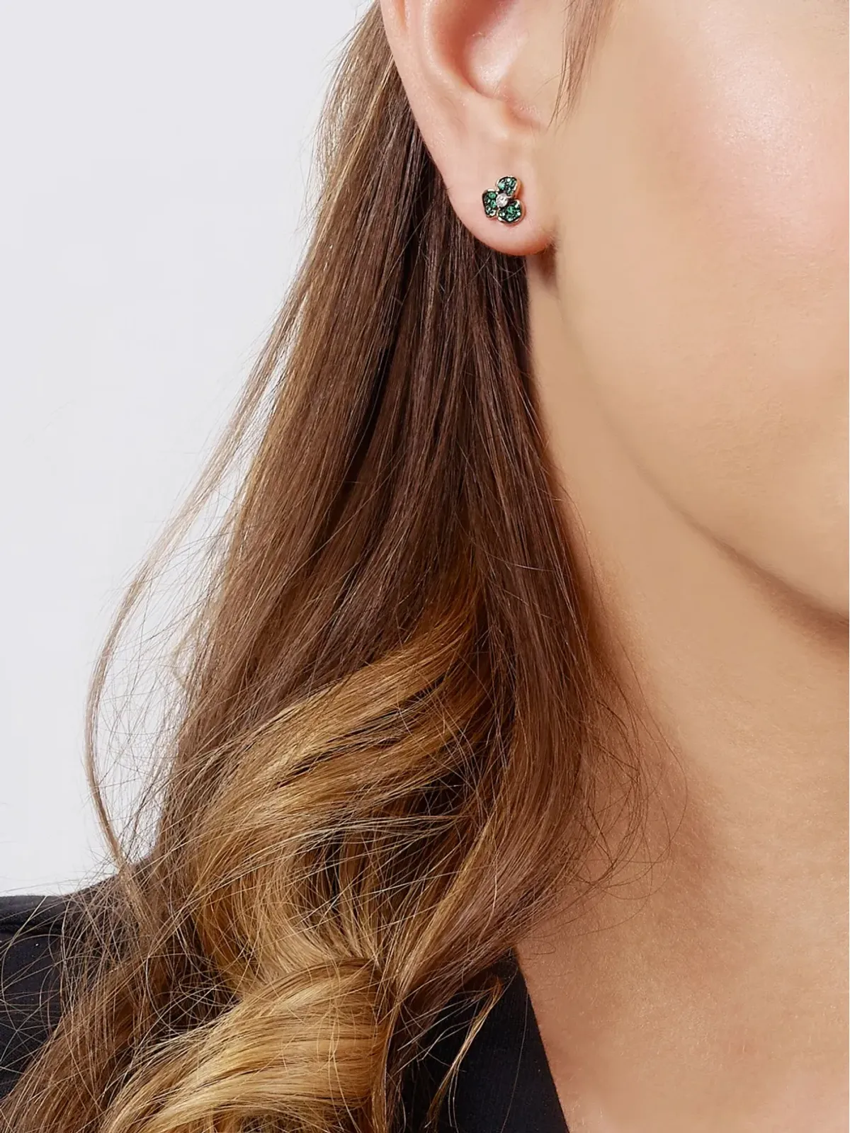 LEO PIZZO 18K ローズゴールド Candy Flora エメラルド ピアス - 画像4