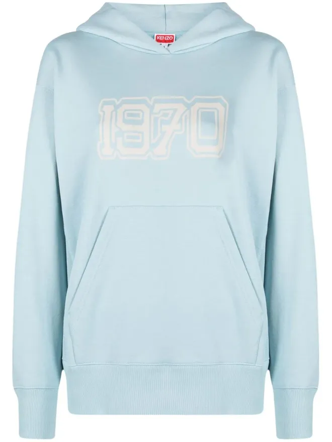 Kenzo Kenzo グラフィックプリント コットン フーディー ブルーの商品画像