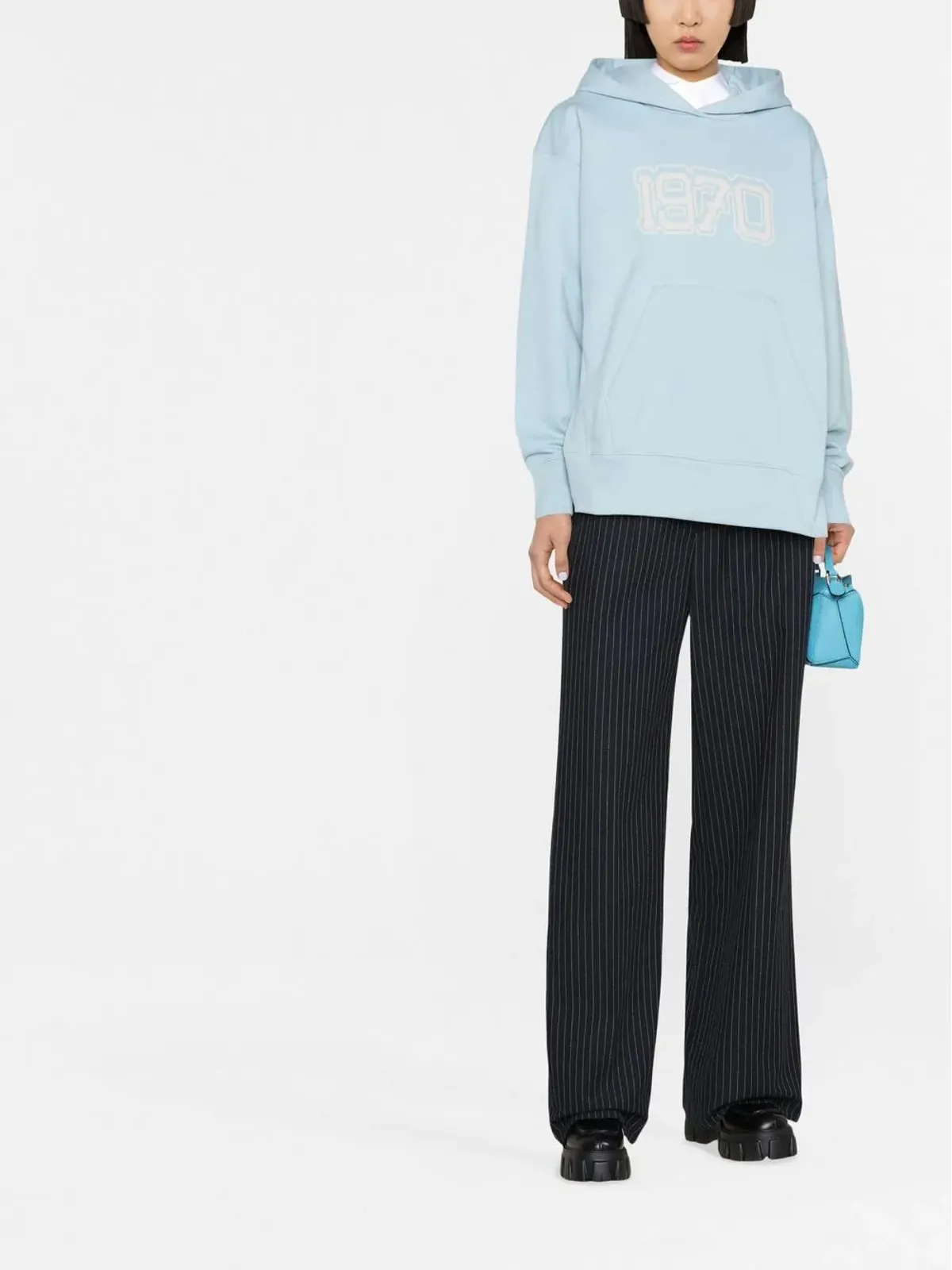 Kenzo グラフィックプリント コットン フーディー ブルー - 画像2