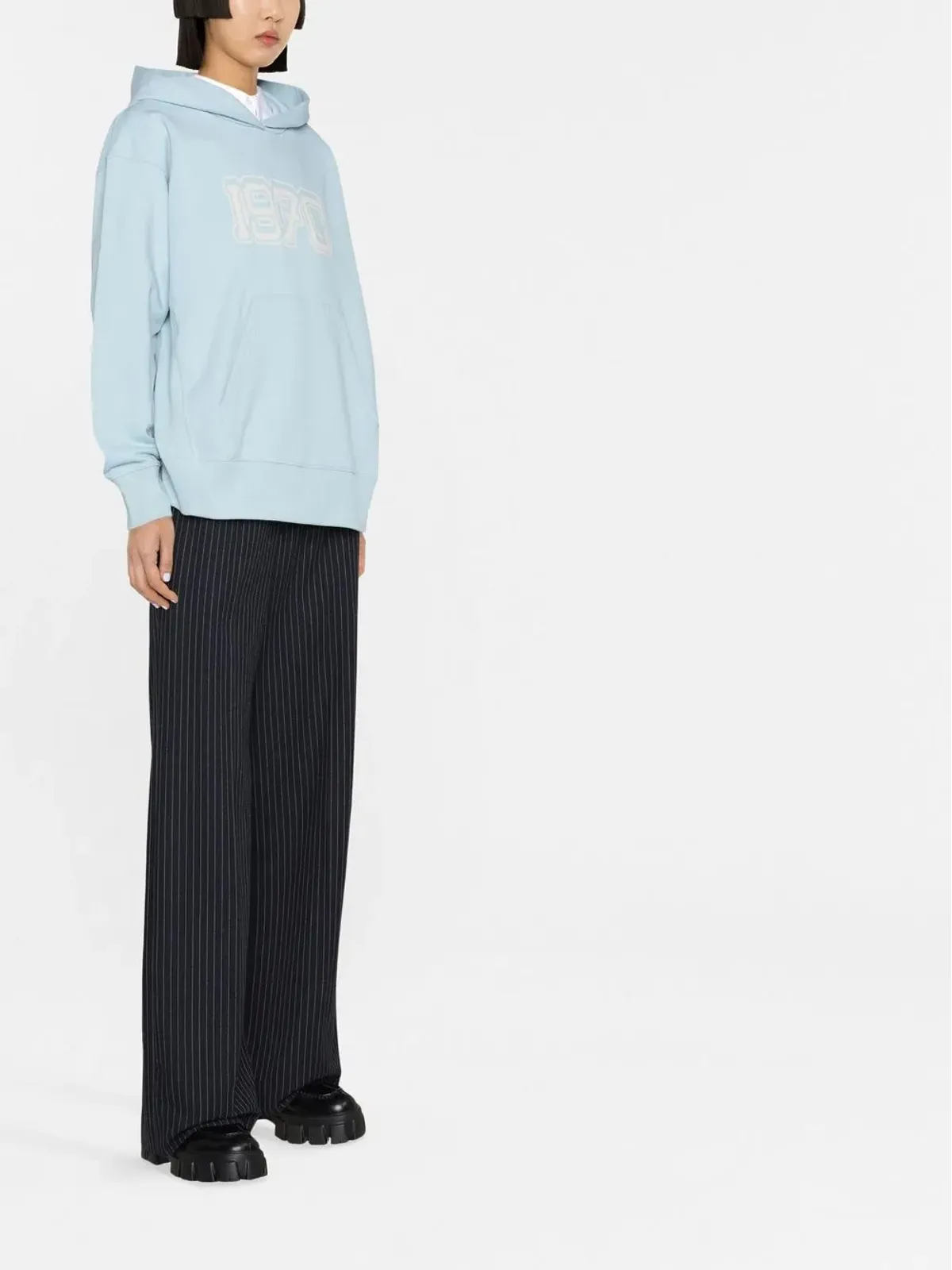 Kenzo グラフィックプリント コットン フーディー ブルー - 画像3