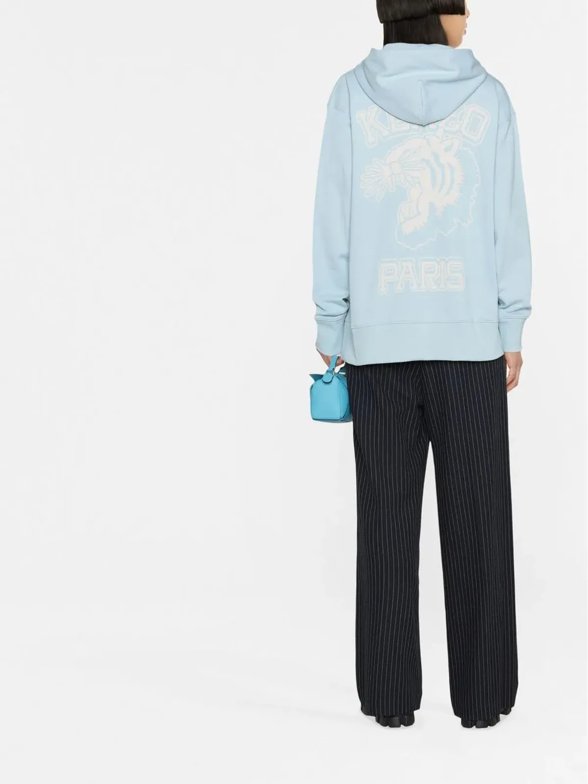 Kenzo グラフィックプリント コットン フーディー ブルー - 画像4