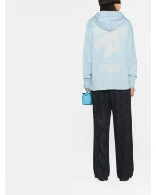 Kenzo グラフィックプリント コットン フーディー ブルー - サムネイル4