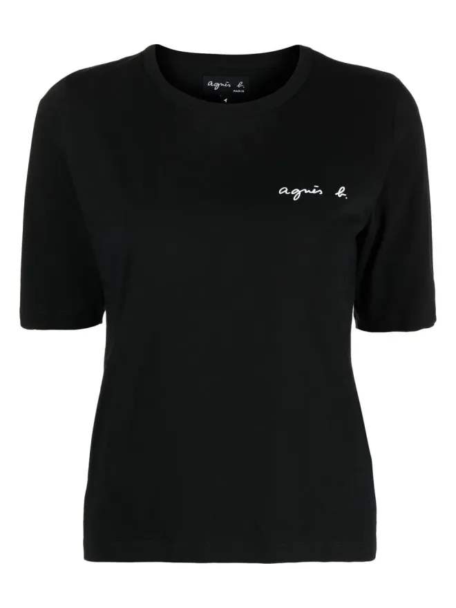 agnès b. agnès b. ロゴプリント コットンTシャツの商品画像