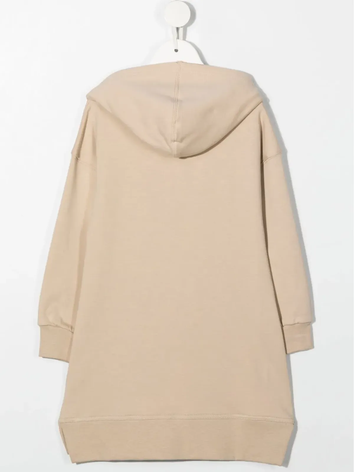 Monnalisa 刺繍ロゴディテールのフード付きワンピース - Neutrals - 画像2