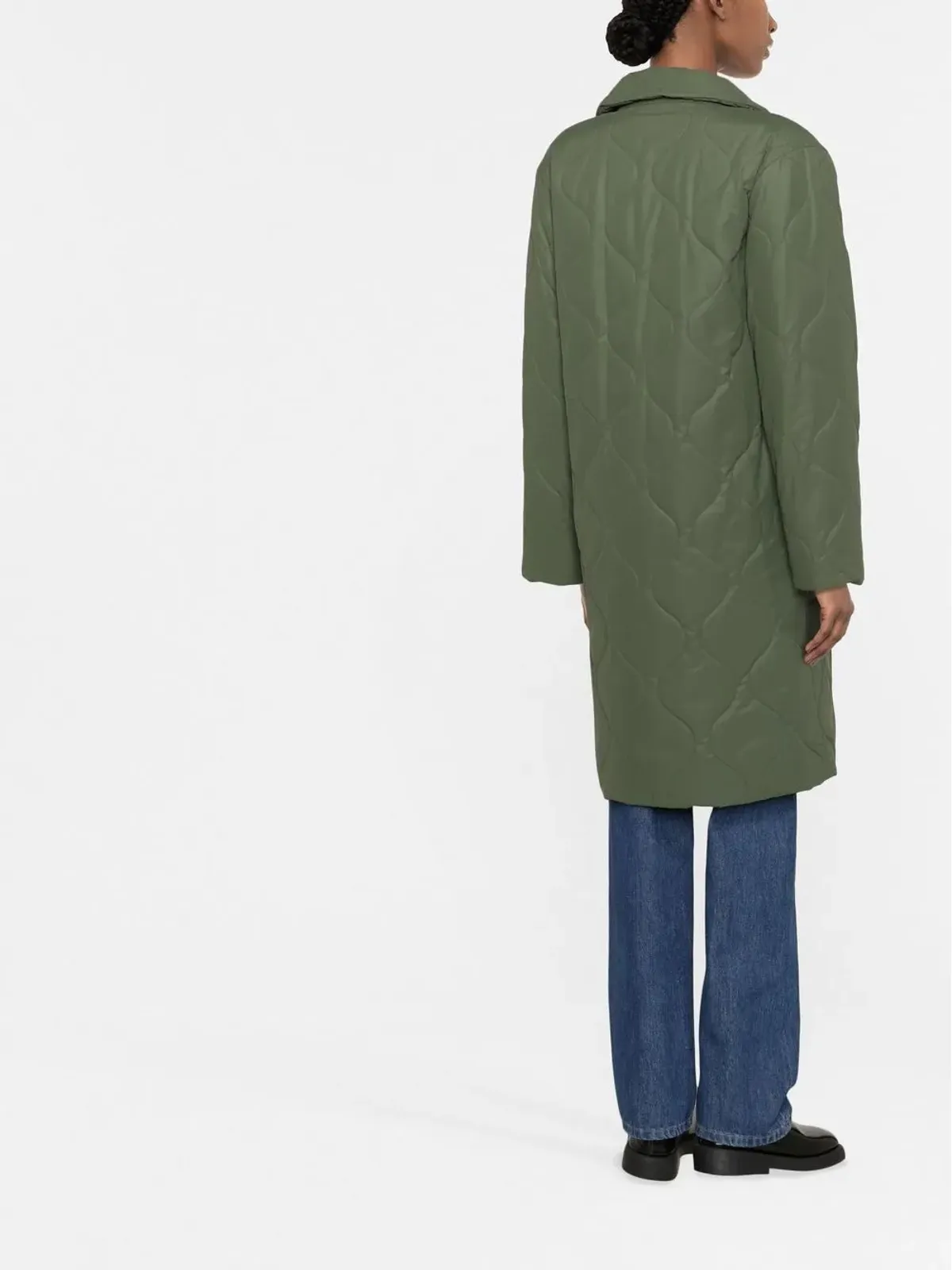 A.P.C. シングルブレスト キルティングコート（グリーン） - 画像3