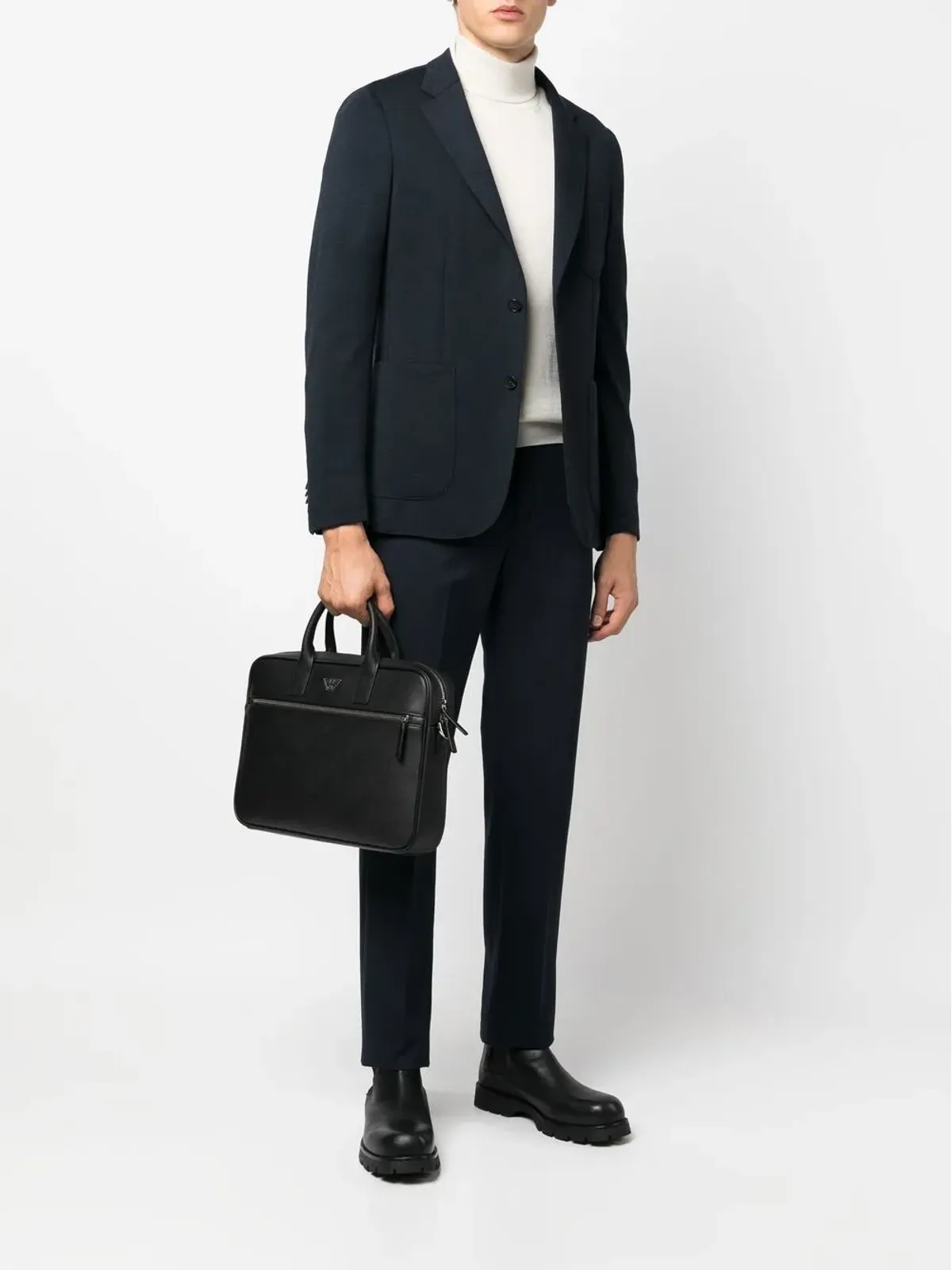 Emporio Armani ロゴプレート ラップトップケース - 画像2