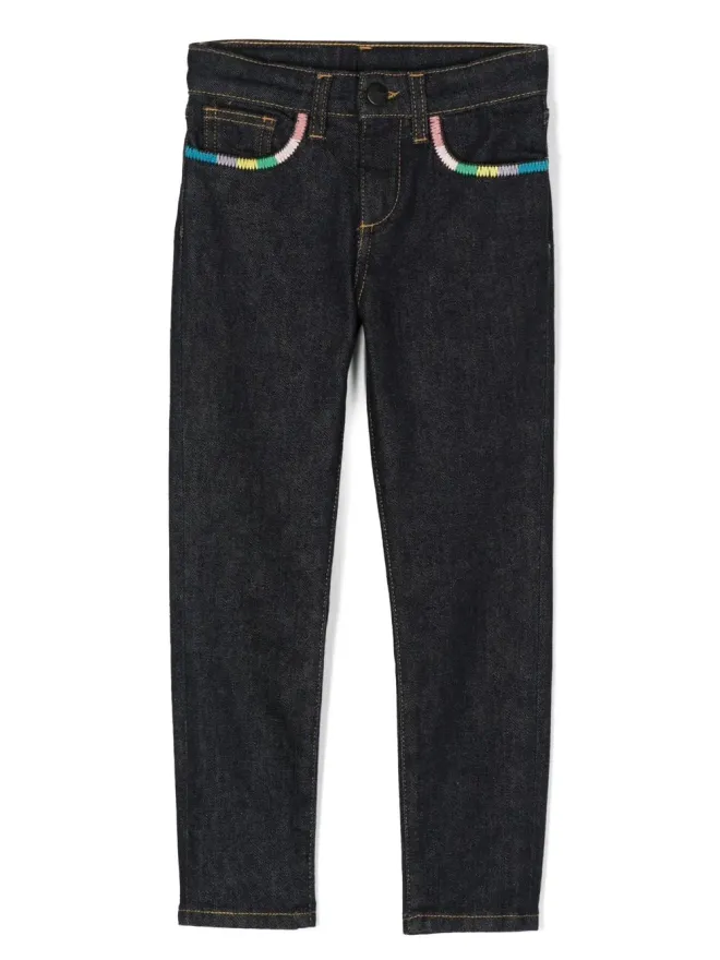 Palm Angels Kids Palm Angels Kids ステッチトリムストレッチジーンズの商品画像