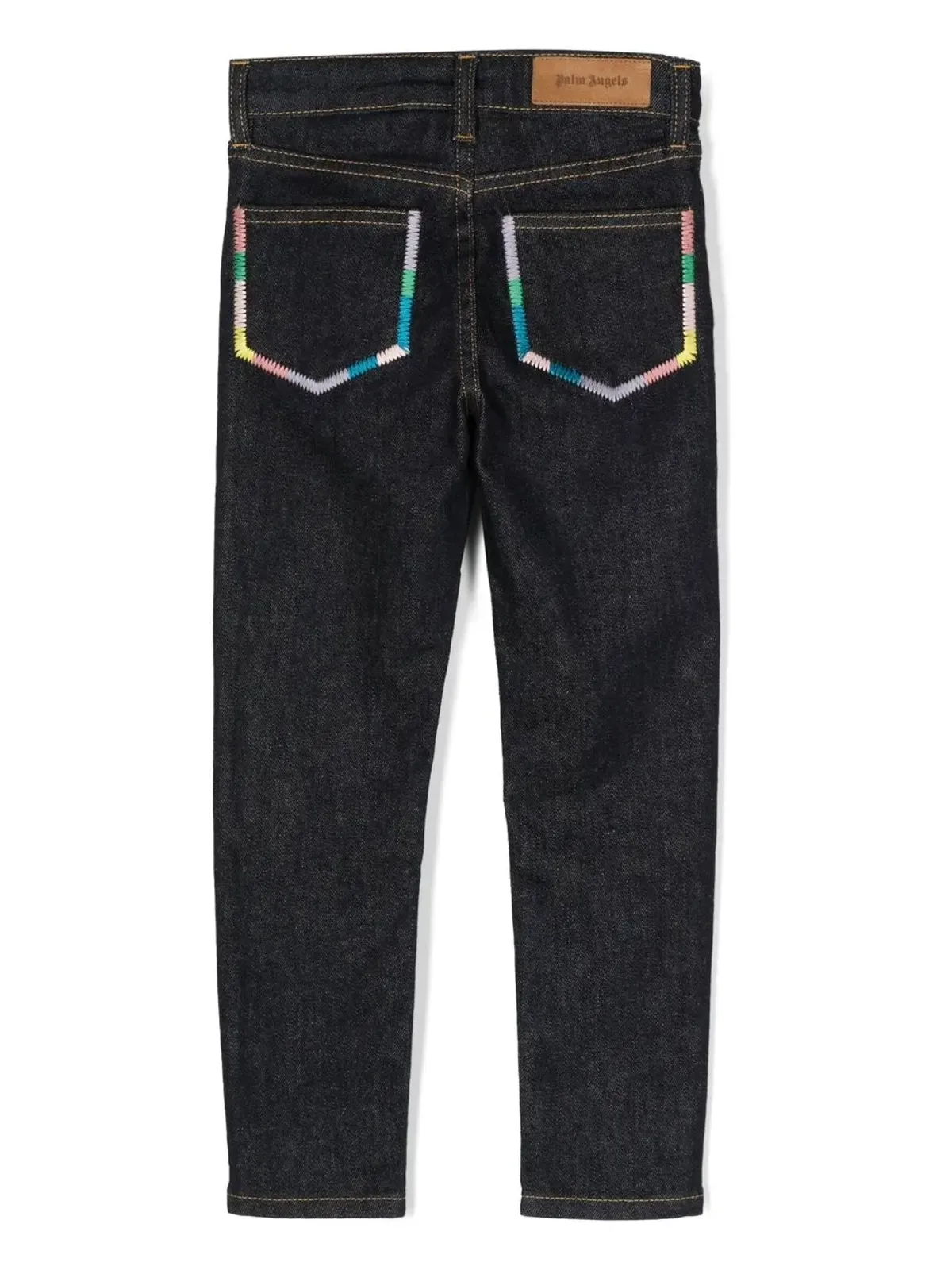 Palm Angels Kids ステッチトリムストレッチジーンズ - 画像2
