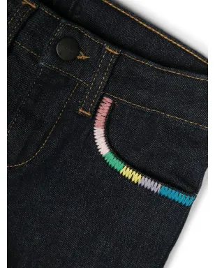Palm Angels Kids ステッチトリムストレッチジーンズ - サムネイル3