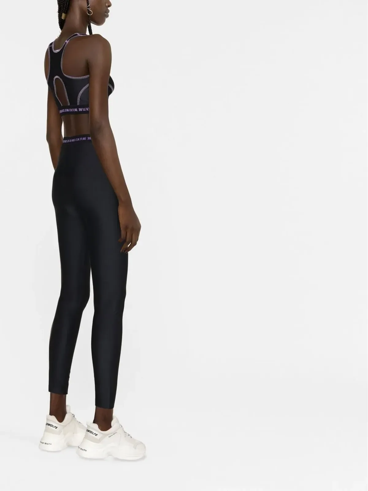 Versace Jeans Couture ロゴバンド付きクロップトップ - 画像3