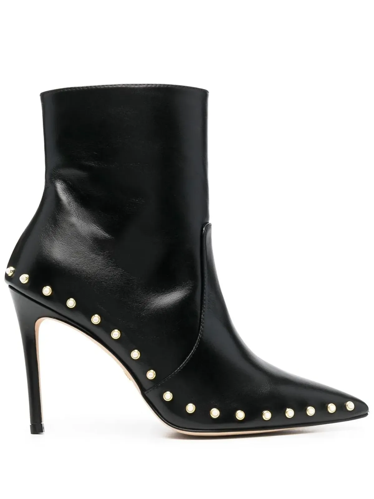 Stuart Weitzman パールディテール付き 110mm レザーブーツ - 画像1