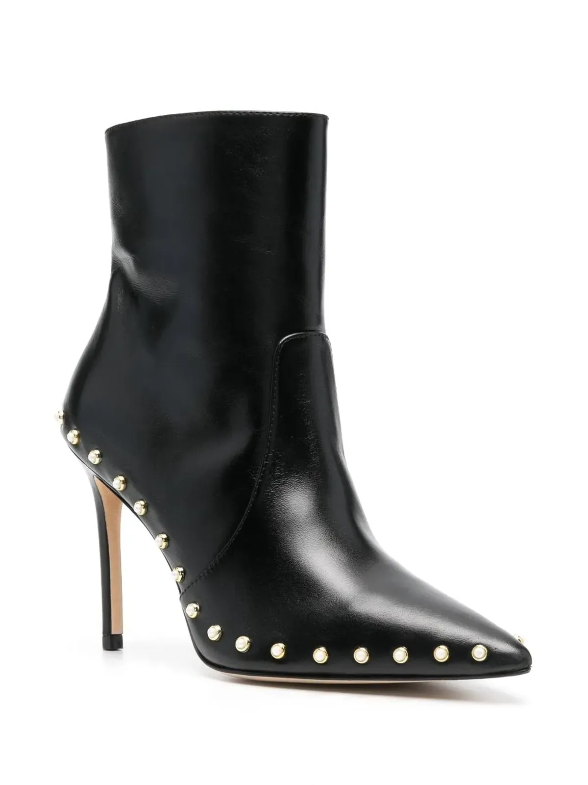 Stuart Weitzman パールディテール付き 110mm レザーブーツ - 画像2