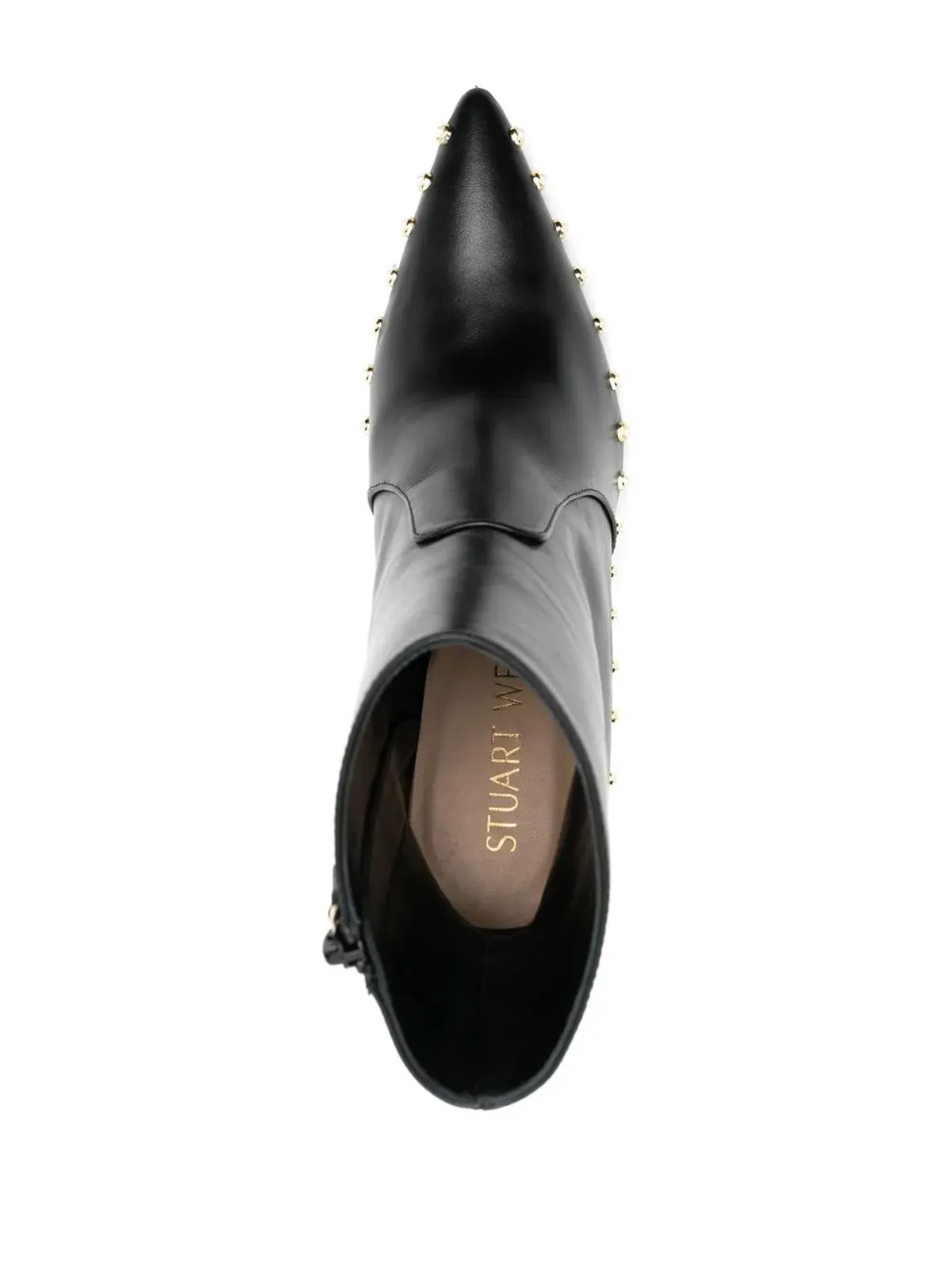 Stuart Weitzman パールディテール付き 110mm レザーブーツ - 画像4