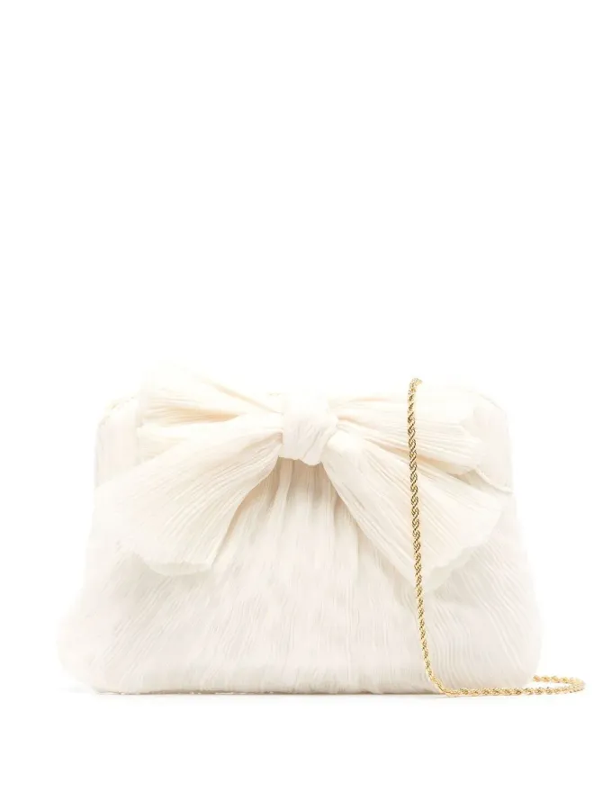 Loeffler Randall Loeffler Randall Rayne bow-detail clutch bag - Whiteの商品画像