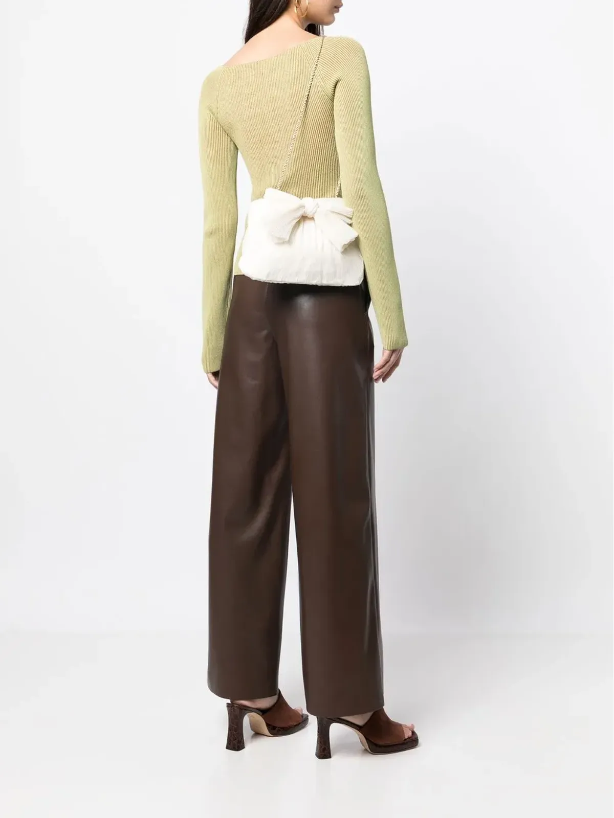 Loeffler Randall Rayne bow-detail clutch bag - White - 画像2