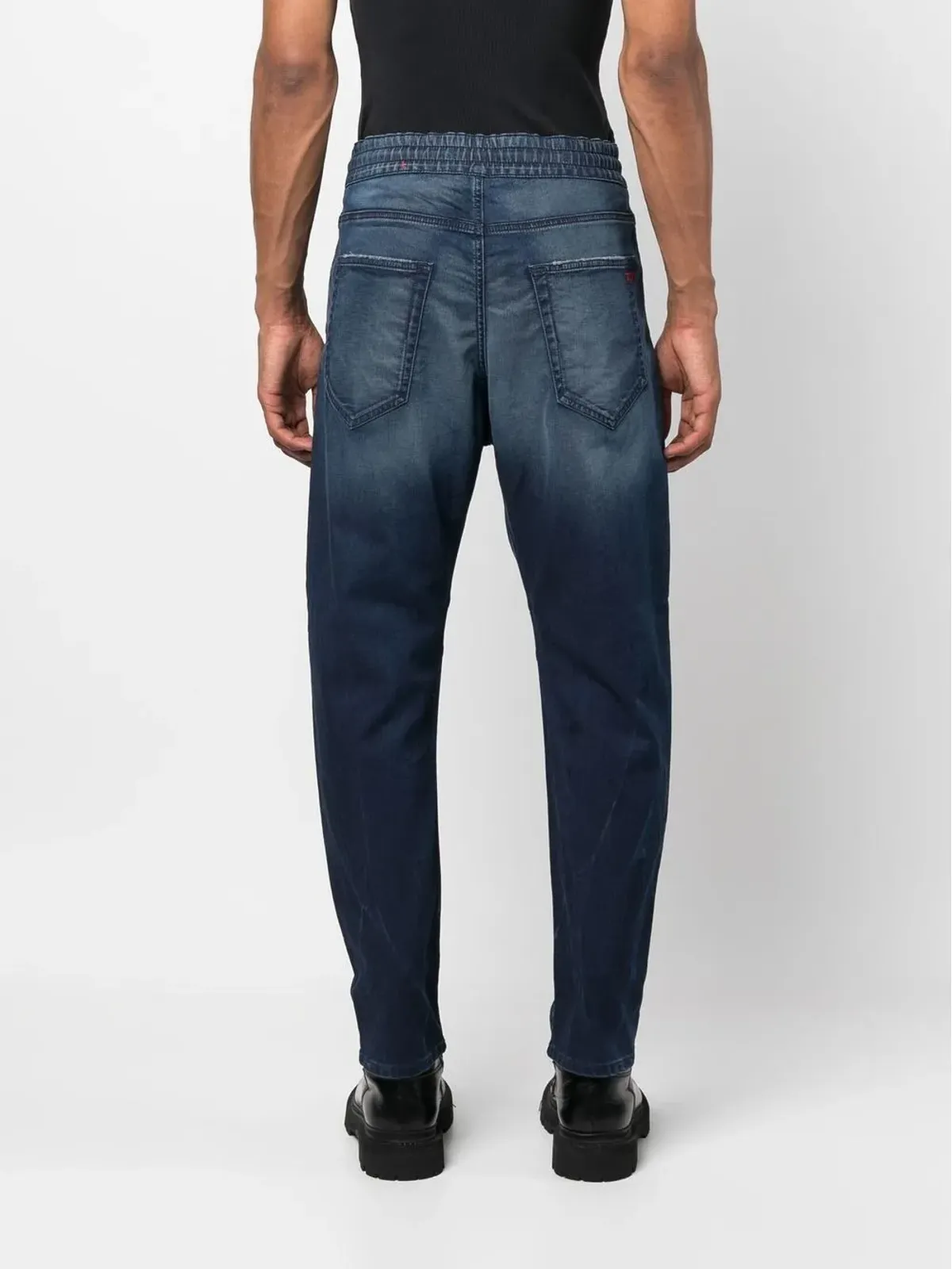 Diesel ドロップクロッチ テーパードジーンズ - 画像4