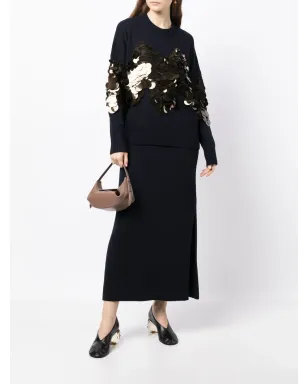 Altuzarra ハイウエストニットミディスカート - ブルー - サムネイル2