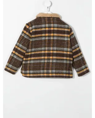 Bonpoint チェック柄シアリングカラー ジャケット - サムネイル2