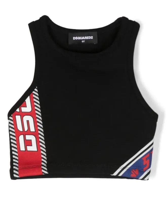 DSQUARED2 KIDS DSQUARED2 KIDS ロゴプリント クロップドベストの商品画像