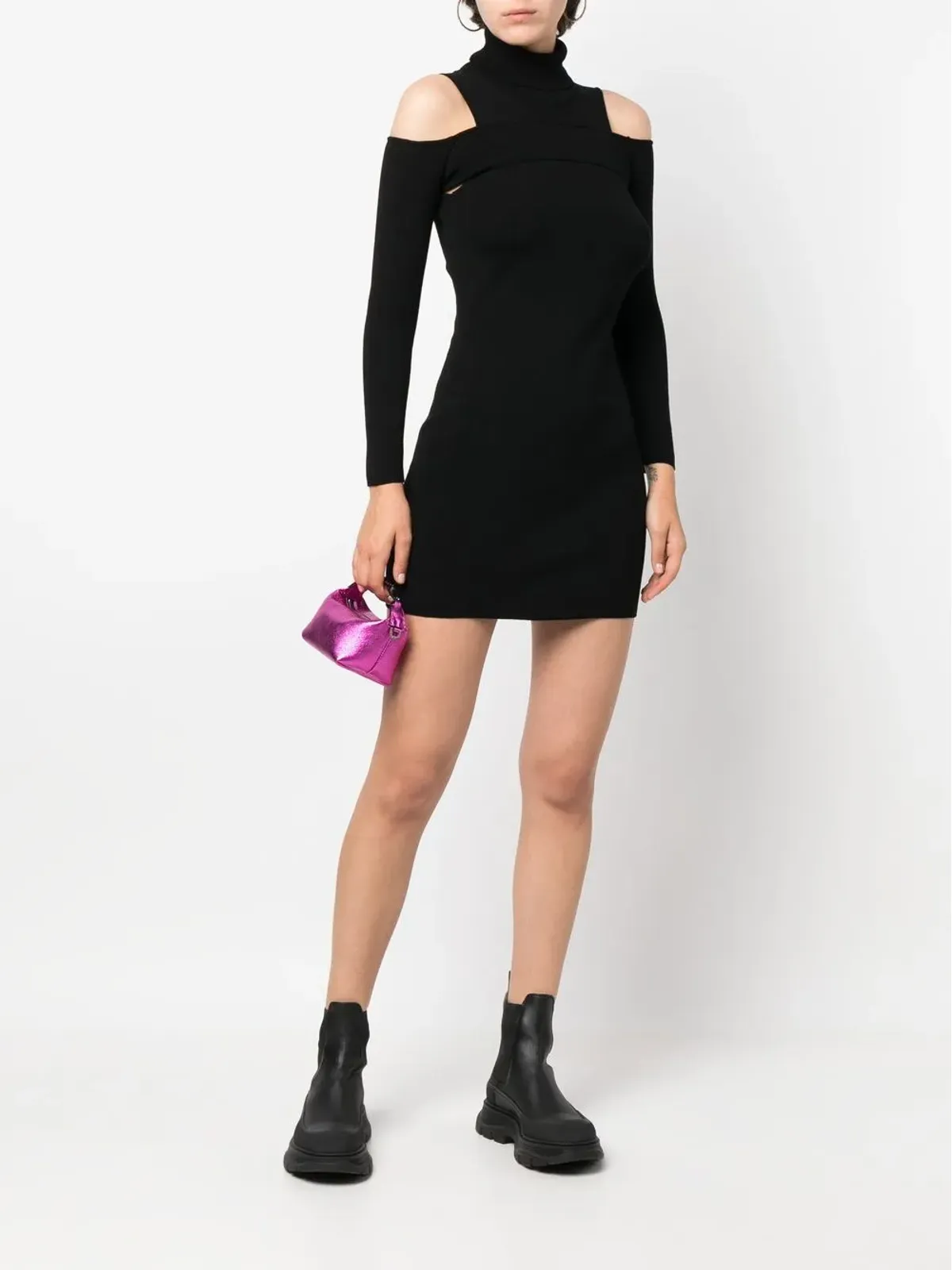 costume national contemporary カットアウトニットミニドレス - 画像2