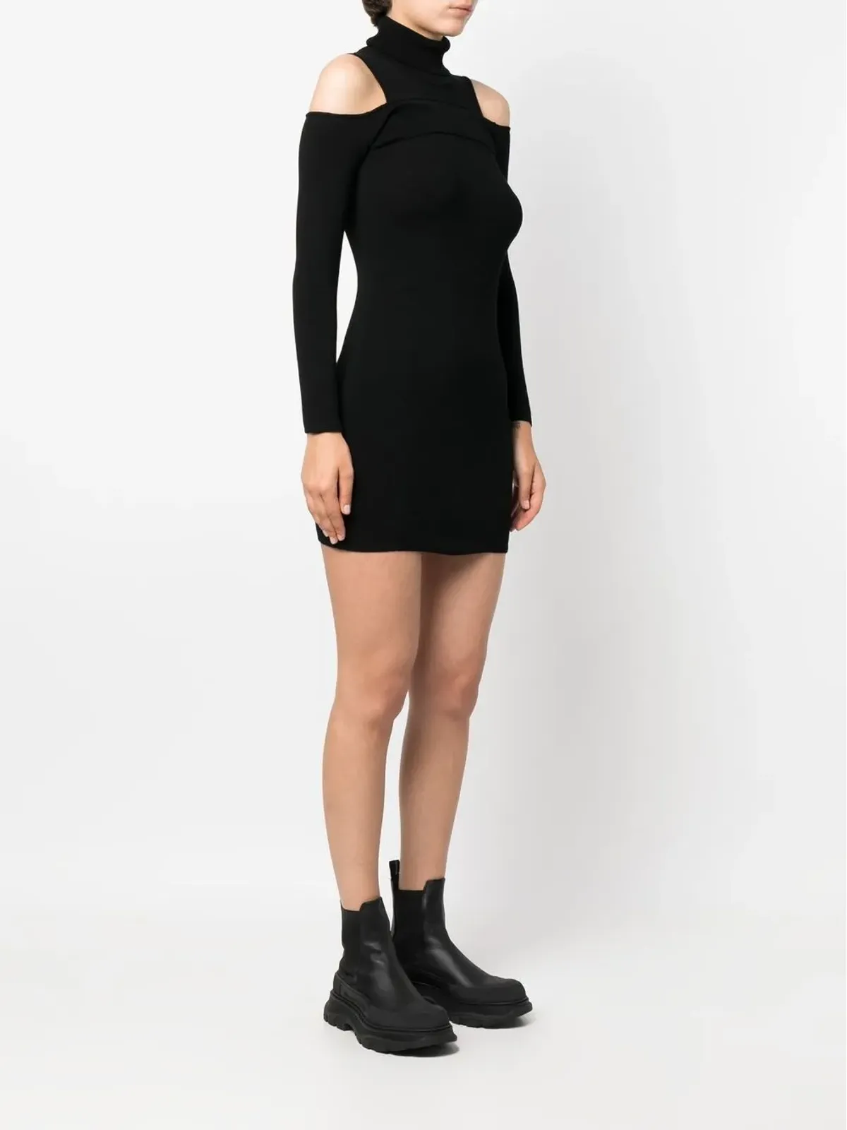 costume national contemporary カットアウトニットミニドレス - 画像3