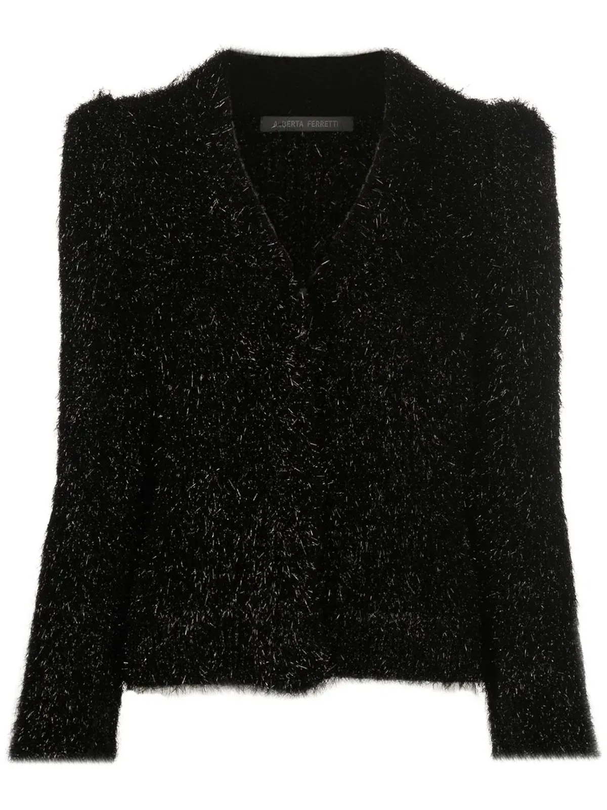 Alberta Ferretti Vネック フワフワ ニットセーター - 画像1
