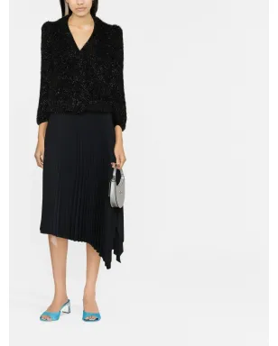 Alberta Ferretti Vネック フワフワ ニットセーター - サムネイル2