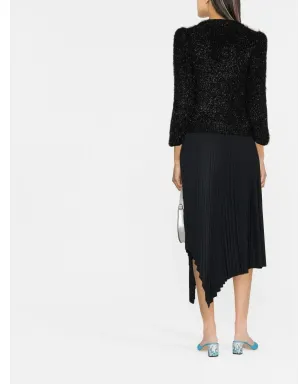 Alberta Ferretti Vネック フワフワ ニットセーター - サムネイル3