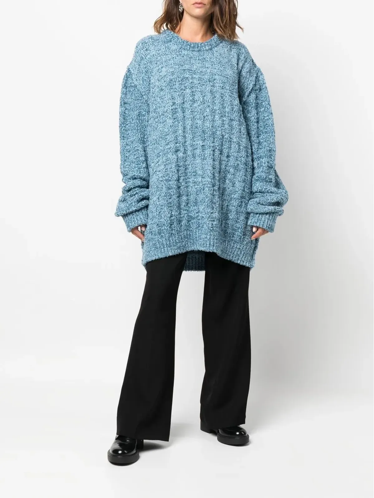 Maison Margiela リブ編み クルーネック セーター - 画像3