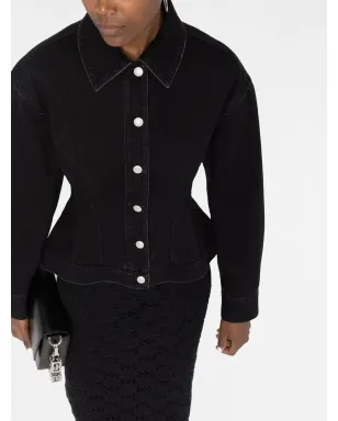 Alexander McQueen ペプラムデニムジャケット - サムネイル3
