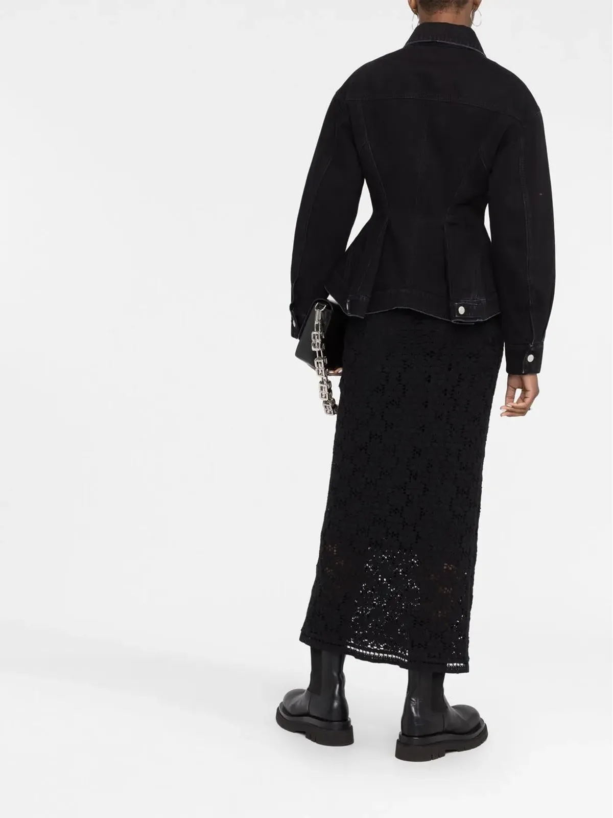 Alexander McQueen ペプラムデニムジャケット - 画像4