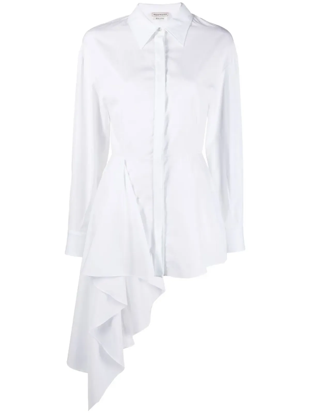 Alexander McQueen 長袖アシンメトリックシャツ - White - 画像1