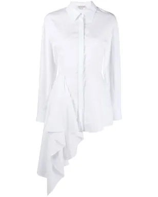 Alexander McQueen 長袖アシンメトリックシャツ - White - サムネイル1