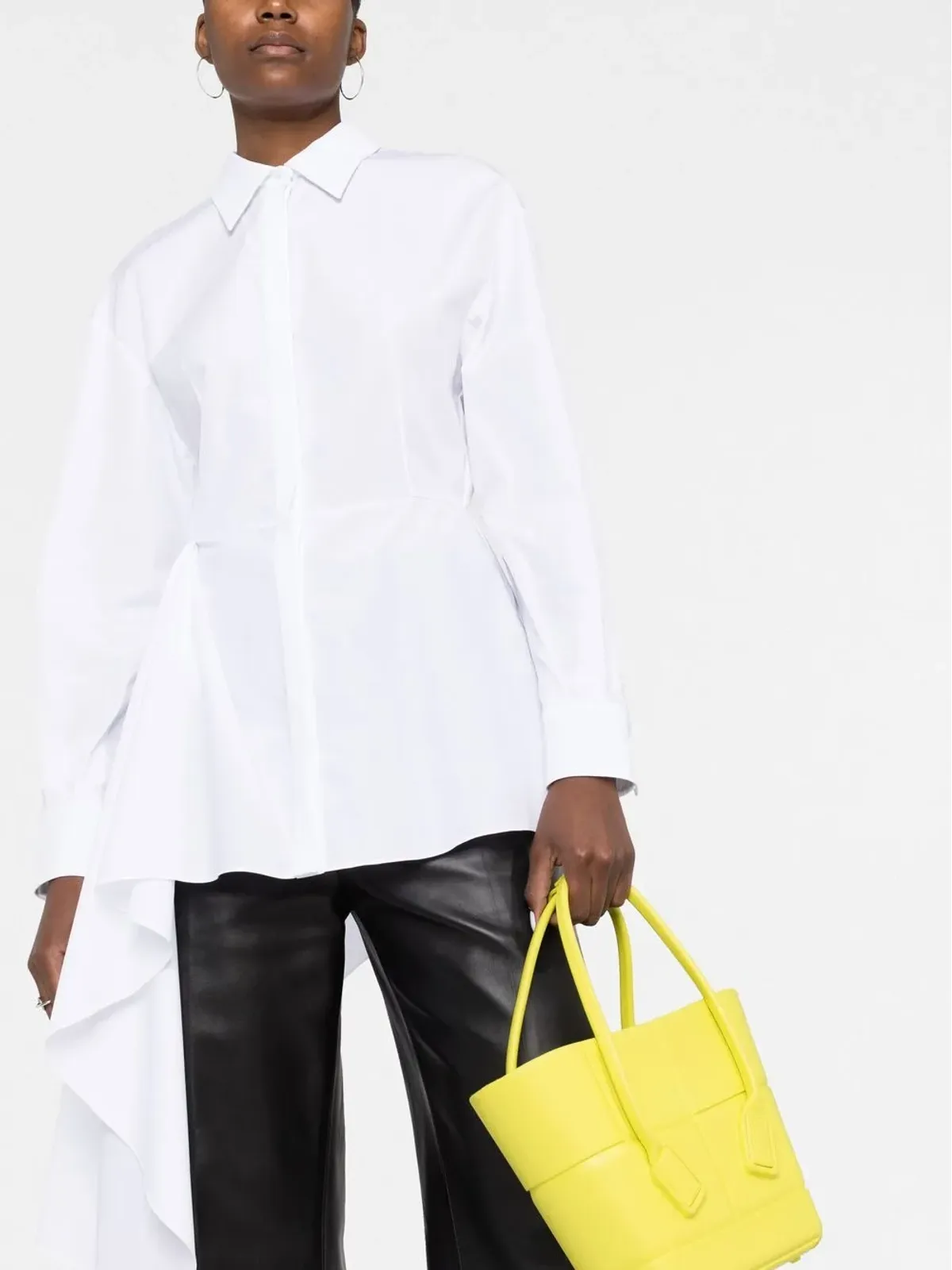 Alexander McQueen 長袖アシンメトリックシャツ - White - 画像5