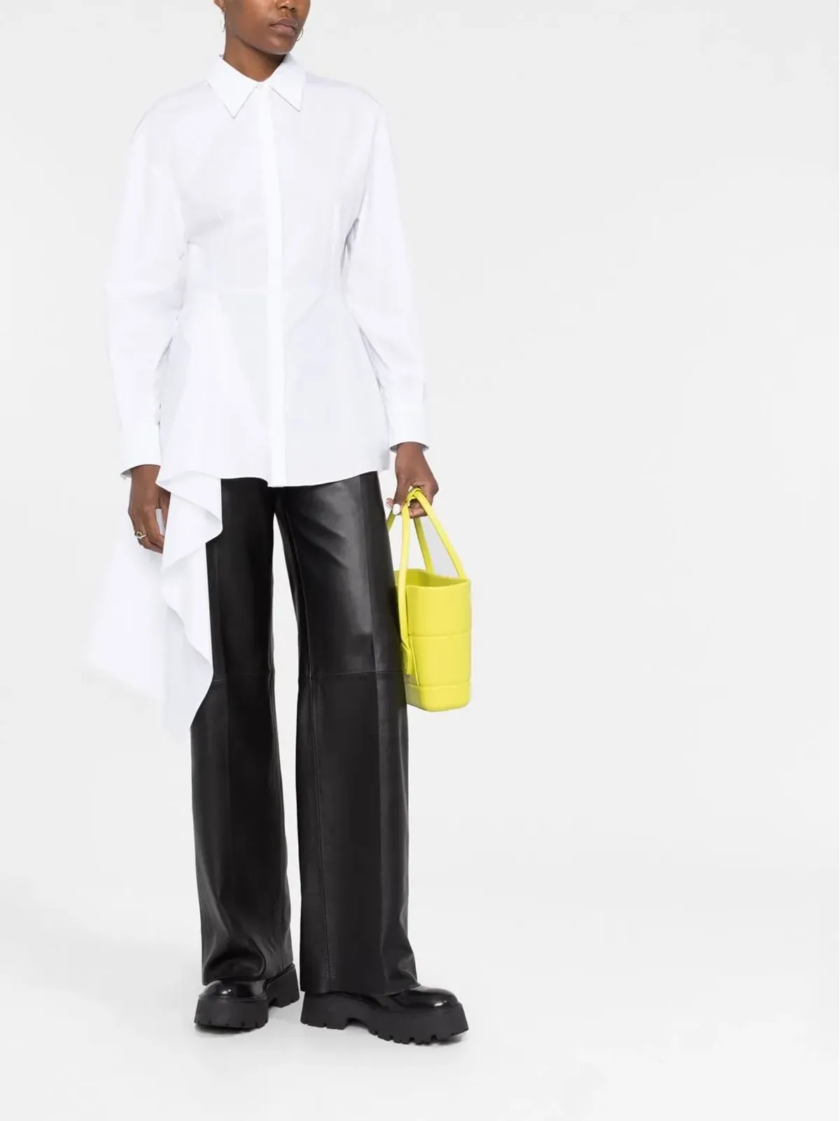 Alexander McQueen 長袖アシンメトリックシャツ - White - 画像2