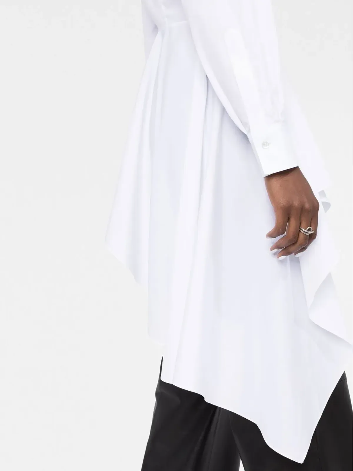 Alexander McQueen 長袖アシンメトリックシャツ - White - 画像3