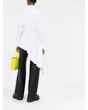 Alexander McQueen 長袖アシンメトリックシャツ - White - サムネイル4