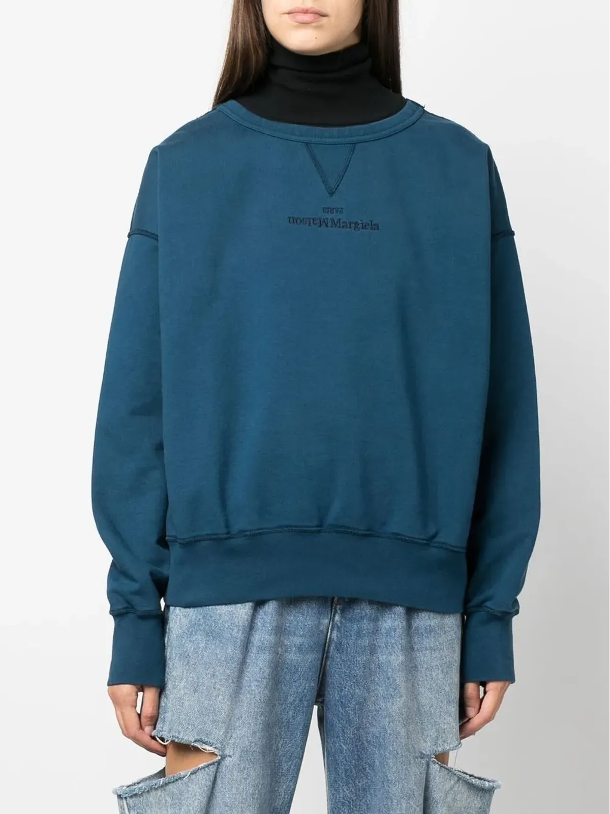 Maison Margiela 刺繍ロゴディテール スウェット - 画像3